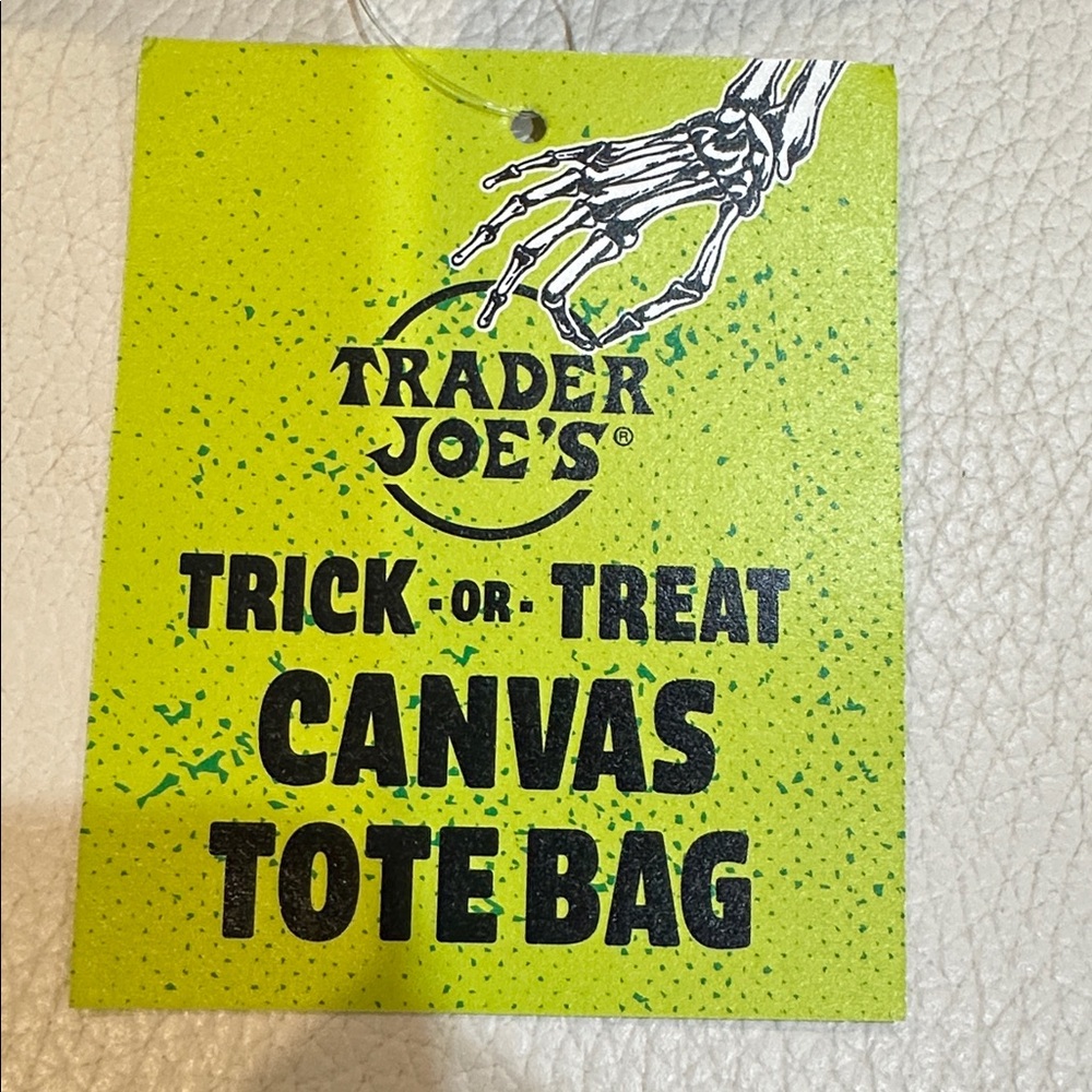 NWT Trader Joe's Black & Purple Limited Edition Trick-or-Treat Mini Canvas Totes - Picture 4 of 5